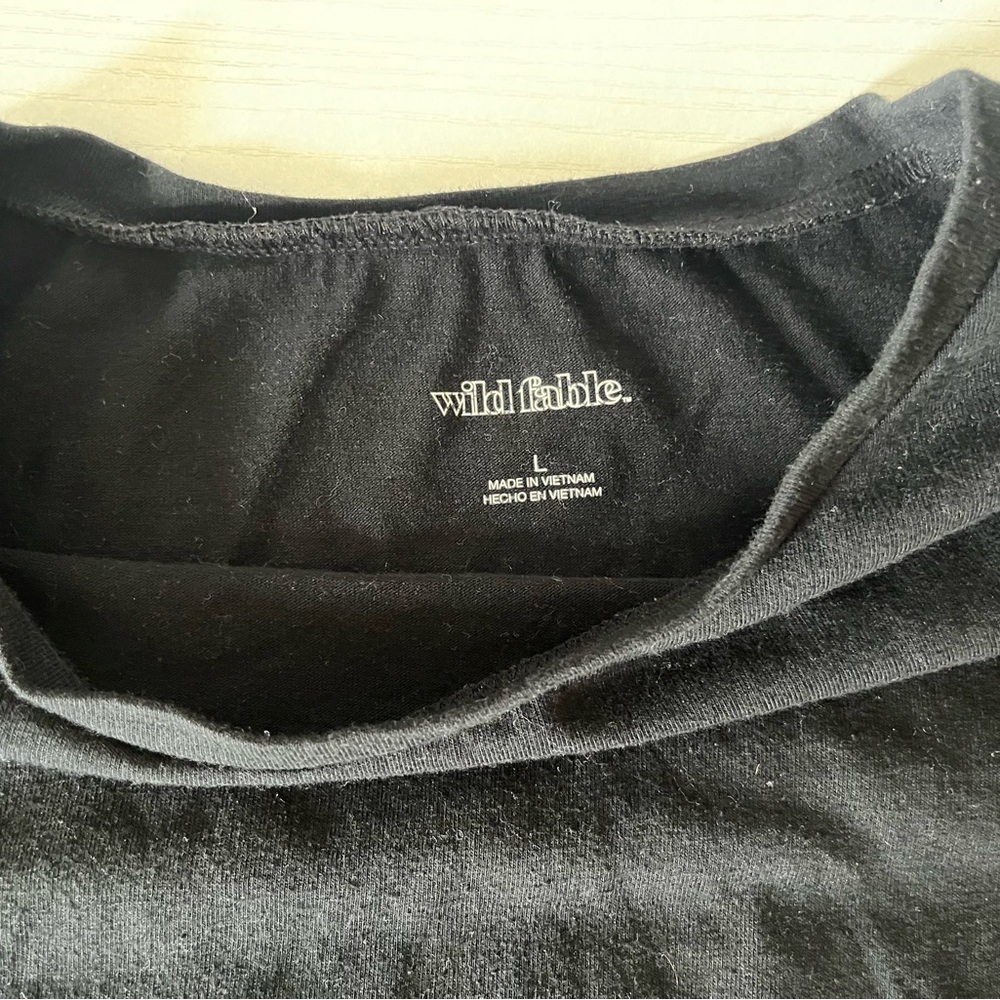 Wild Fable Black T-Shirt